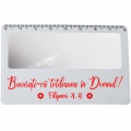 Card cu rigla si lupa, Bucurati-va totdeauna in Domnul!